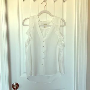H&M White sleeveless top SZ 12